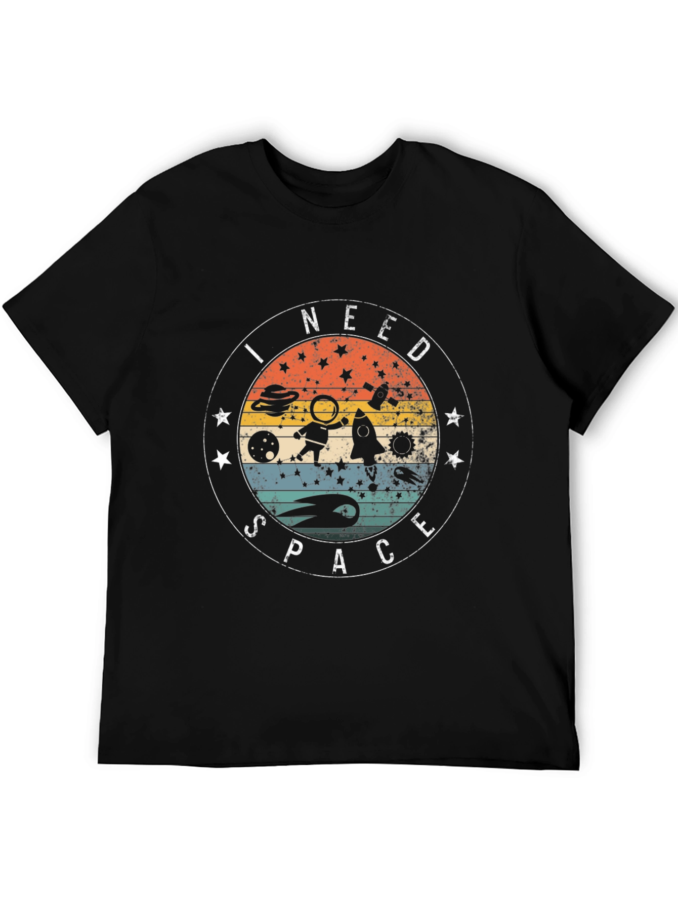 I Need Space Black Graphic Tee