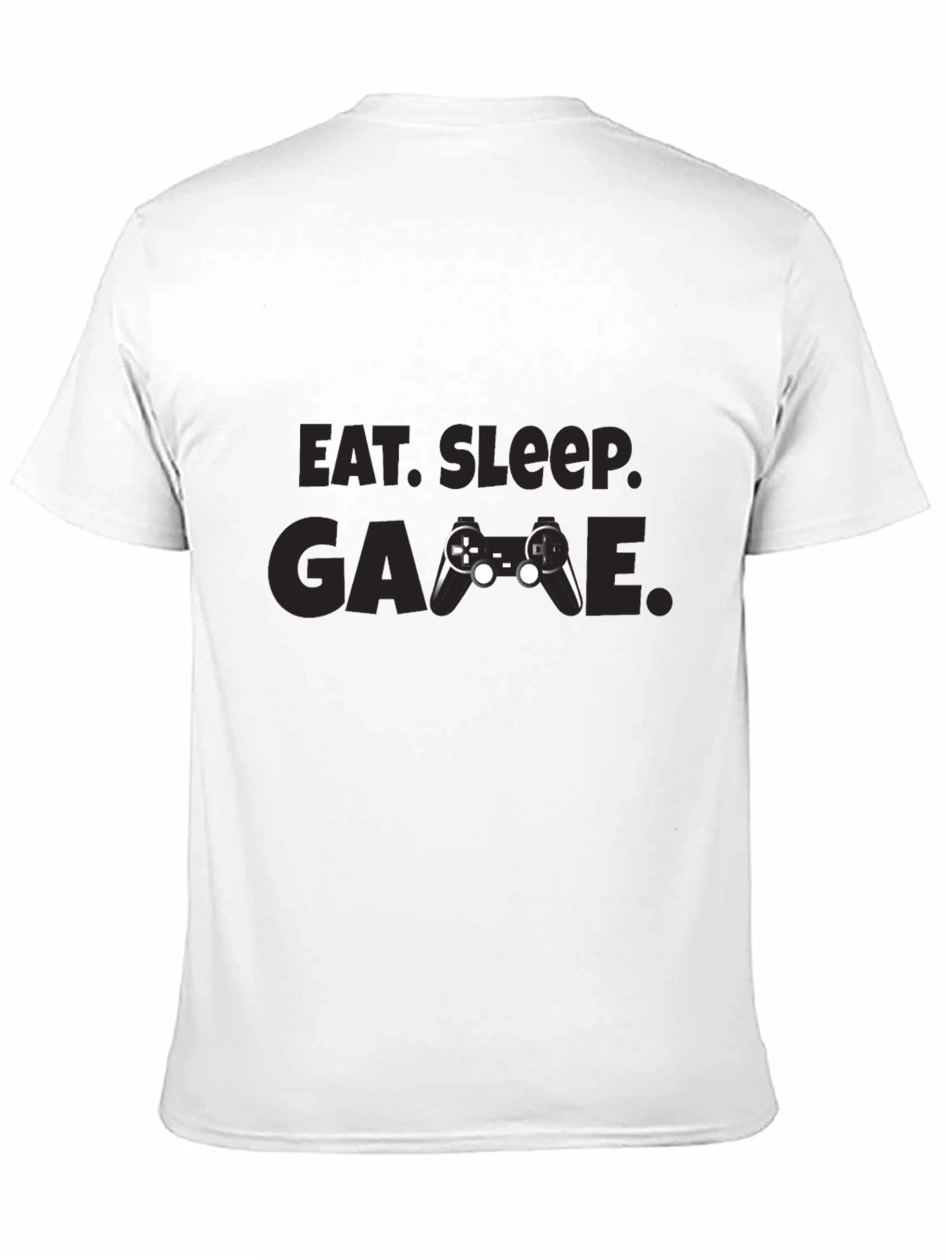 Eat Sleep Game Black T-Shirt - Gamer Lifestyle Tee