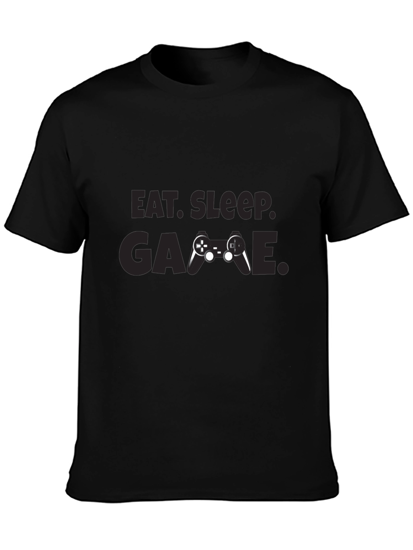 Eat Sleep Game Black T-Shirt - Gamer Lifestyle Tee