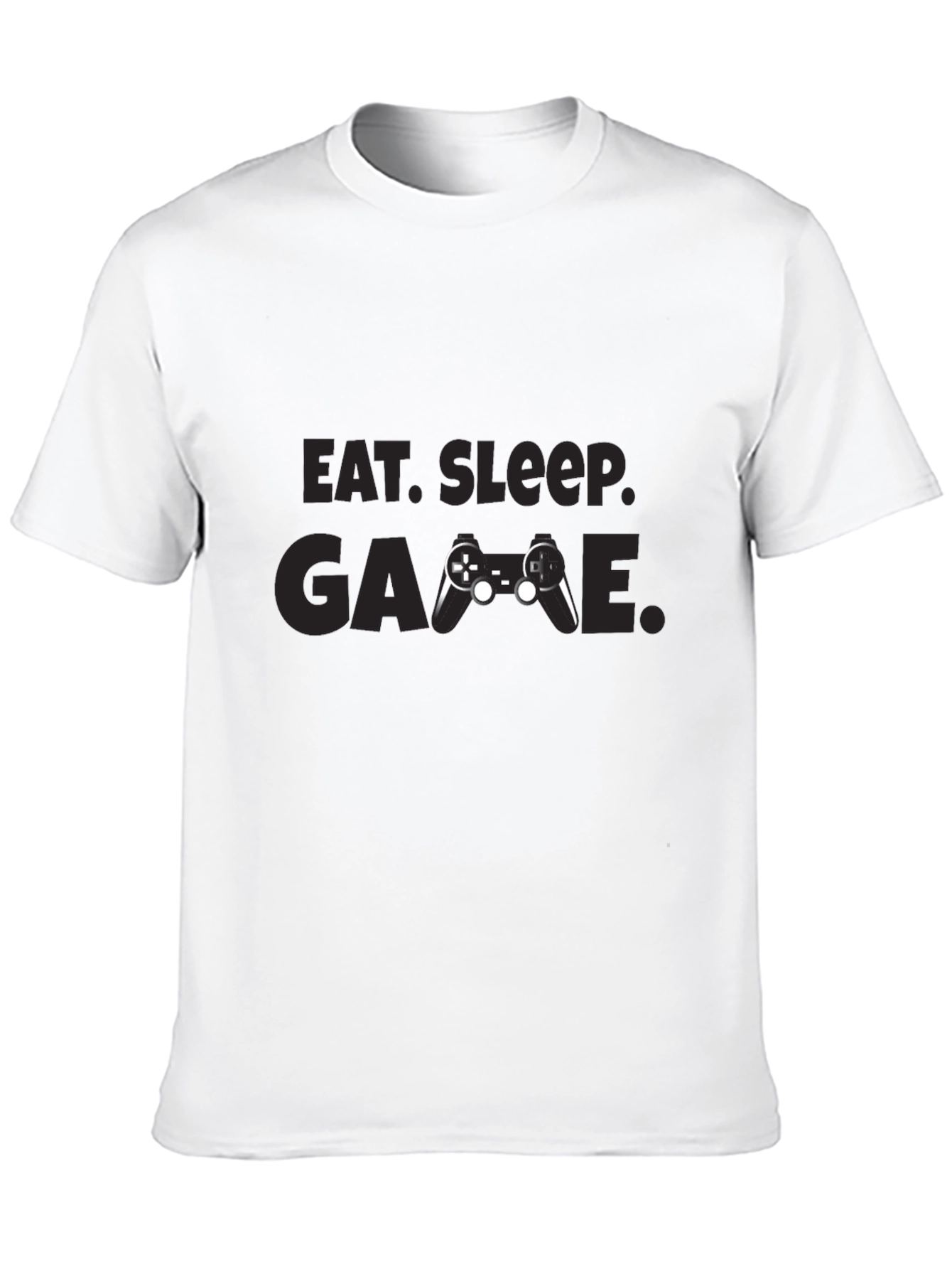 Eat Sleep Game Black T-Shirt - Gamer Lifestyle Tee