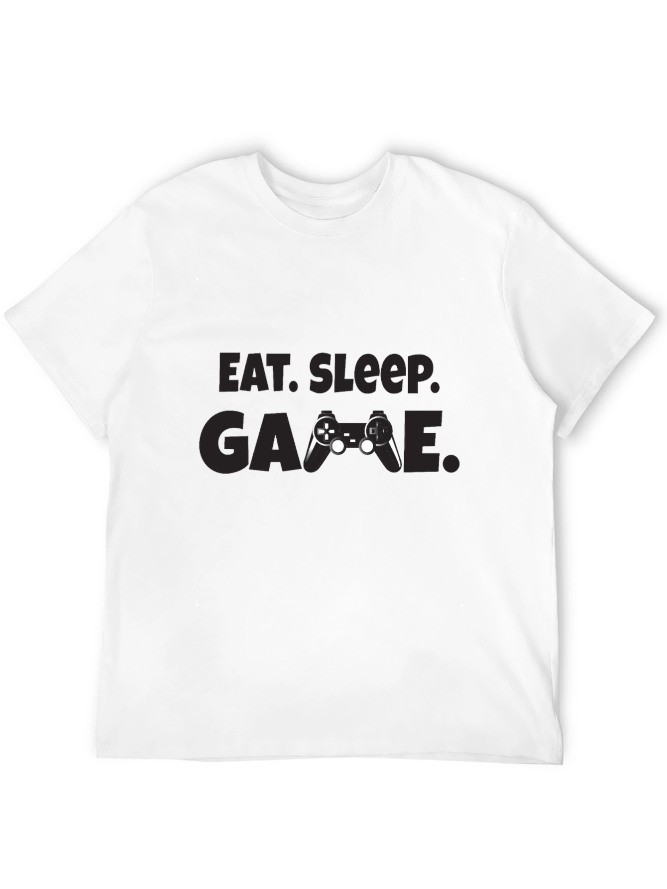 Eat Sleep Game Black T-Shirt - Gamer Lifestyle Tee