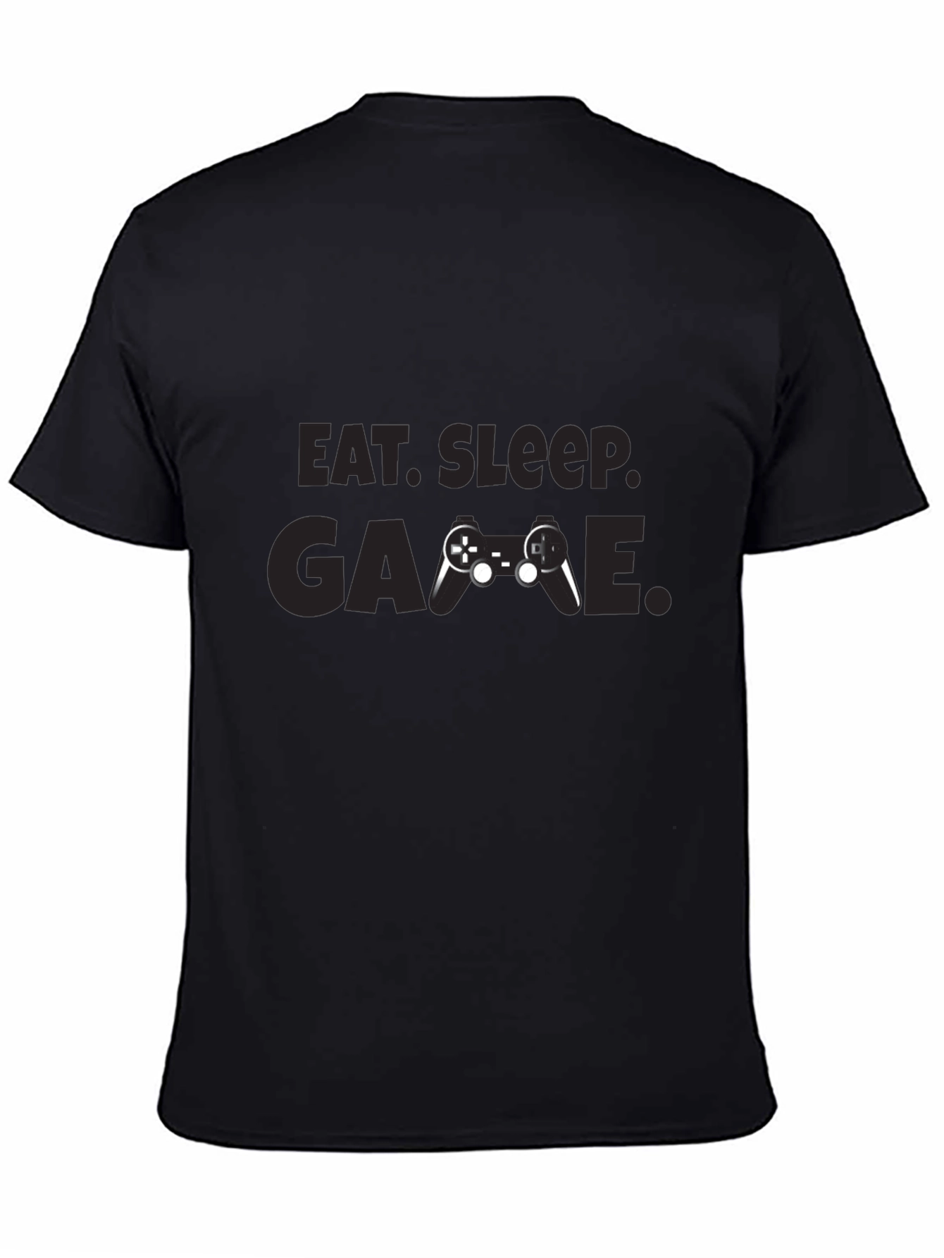 Eat Sleep Game Black T-Shirt - Gamer Lifestyle Tee