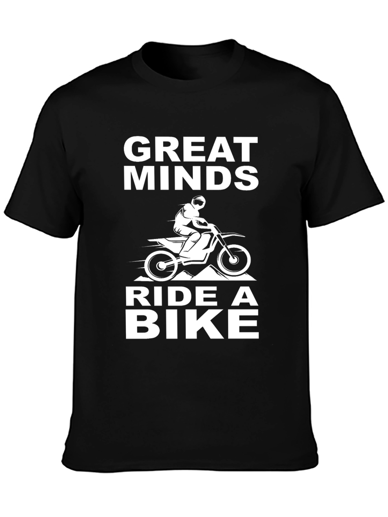 Great Minds Ride a Bike T-Shirt - Black