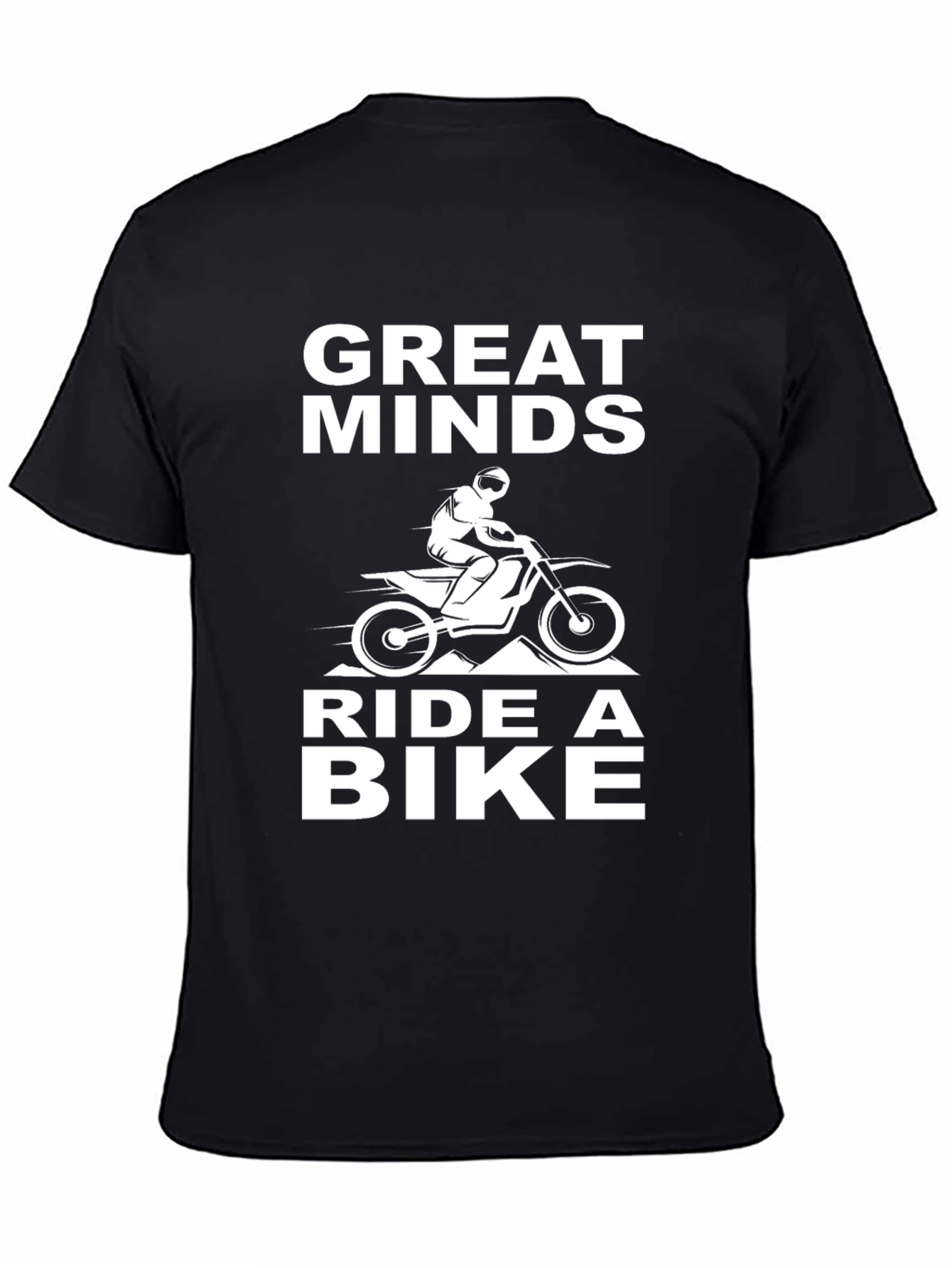 Great Minds Ride a Bike T-Shirt - Black