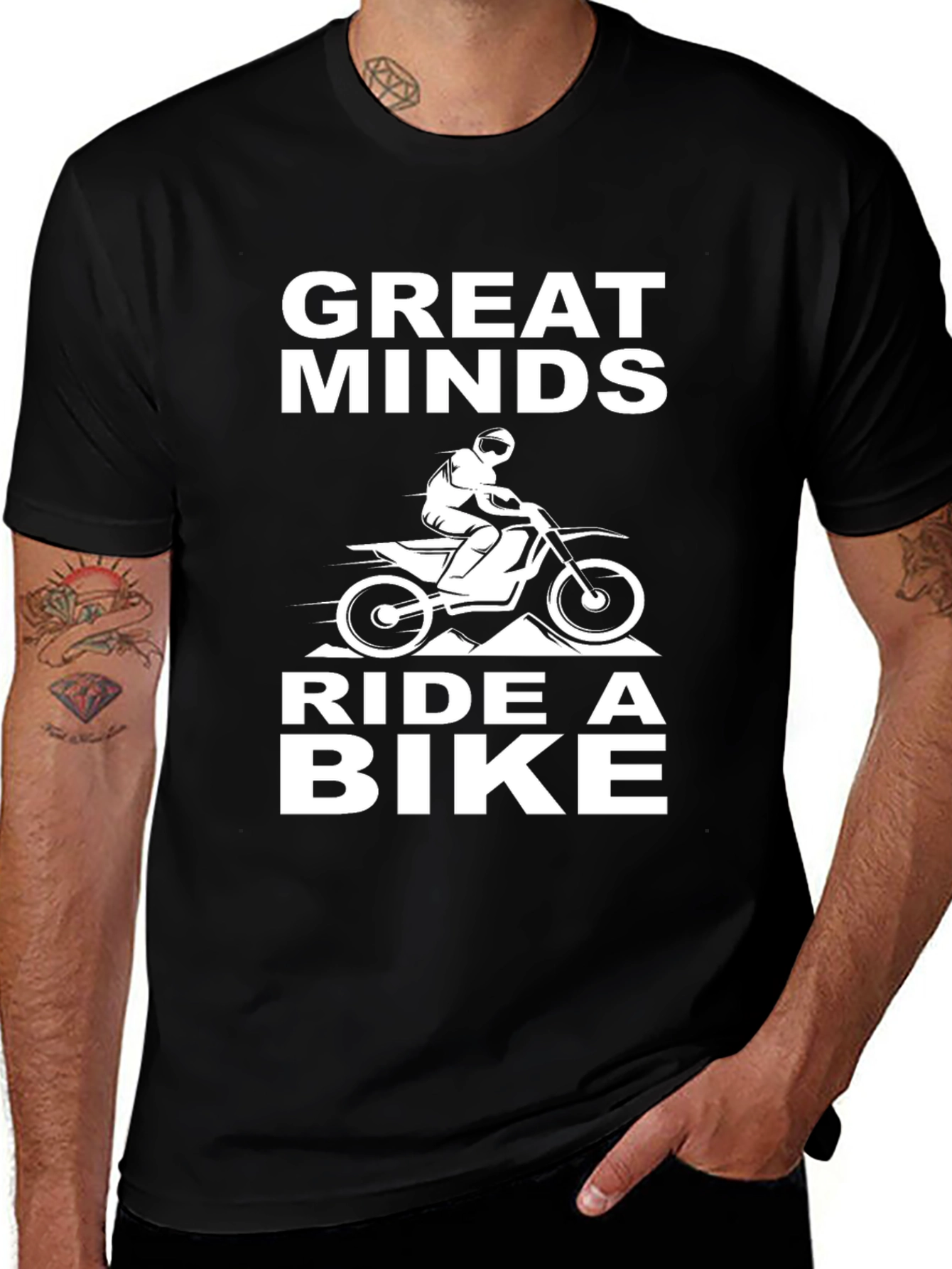 Great Minds Ride a Bike T-Shirt - Black