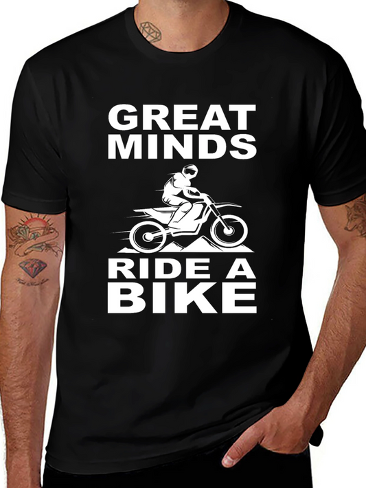 Great Minds Ride a Bike T-Shirt - Black