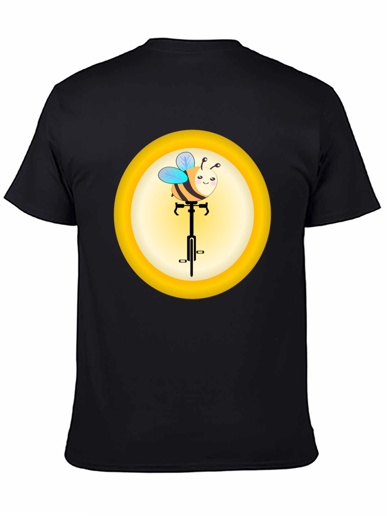 Cute Bee on Unicycle Graphic T-Shirt