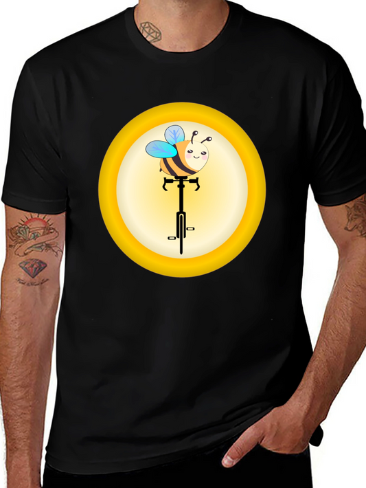 Cute Bee on Unicycle Graphic T-Shirt