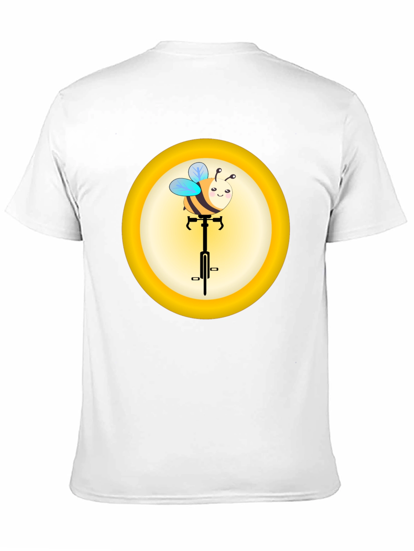 Cute Bee on Unicycle Graphic T-Shirt