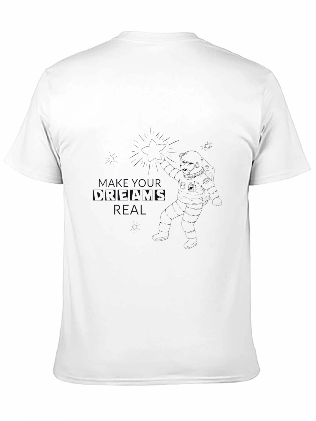 Mens Solid Black Crew Neck T-Shirt