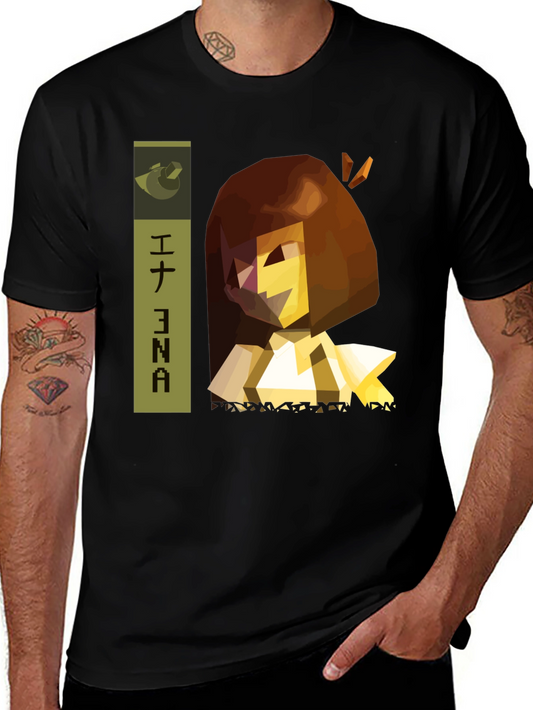 Abstract Graphic Black T-Shirt