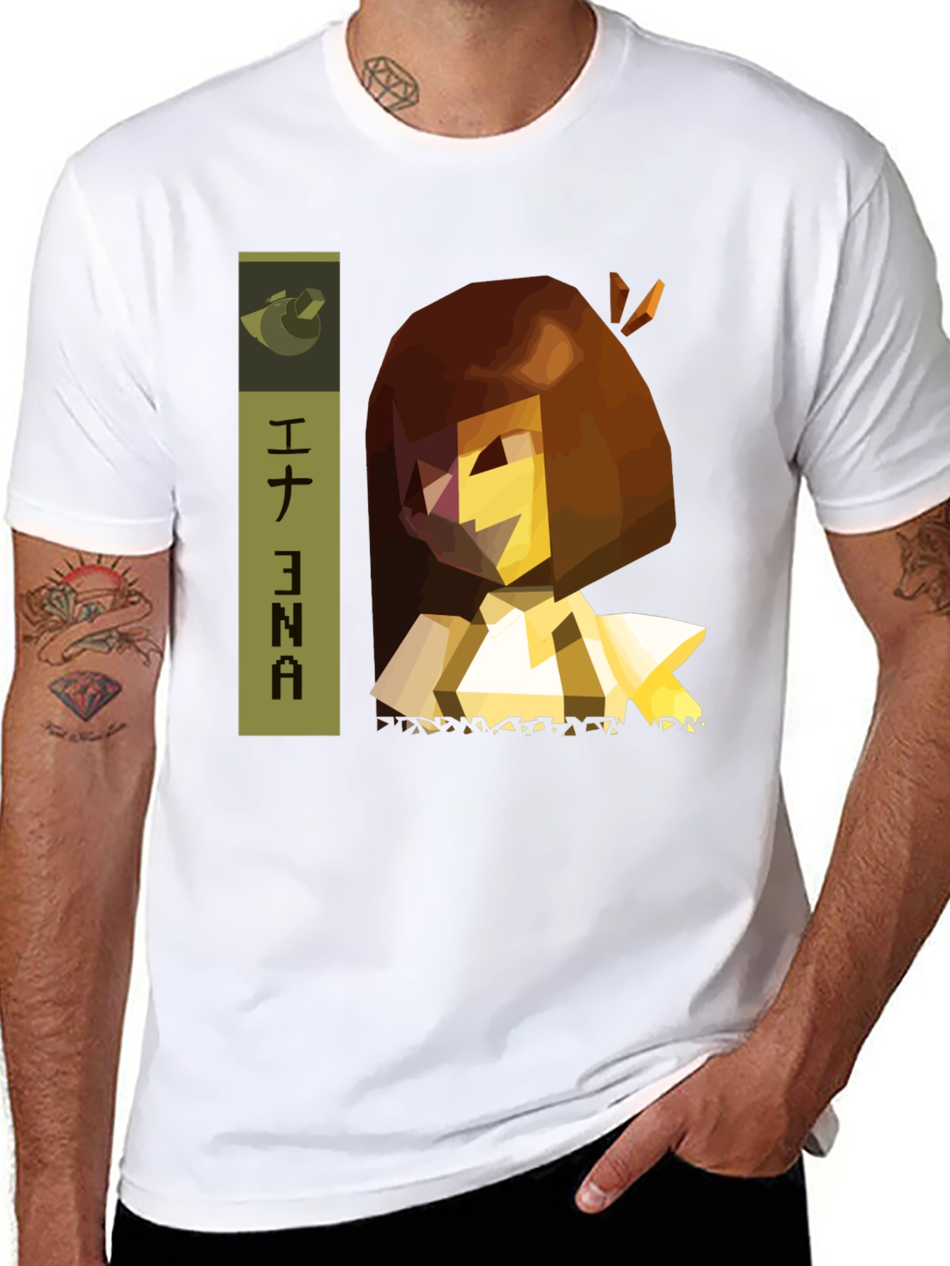 Abstract Graphic Black T-Shirt