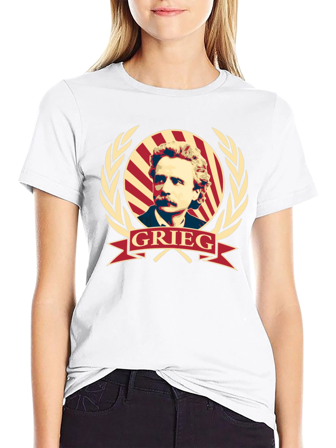 Grieg Portrait T-Shirt - Classic Composer Tee