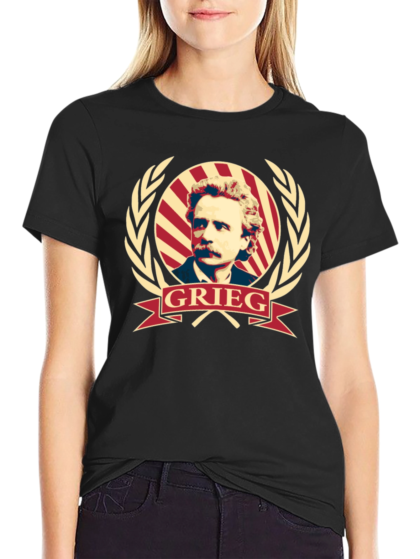 Grieg Portrait T-Shirt - Classic Composer Tee