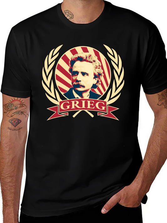 Grieg Portrait T-Shirt - Classic Composer Tee