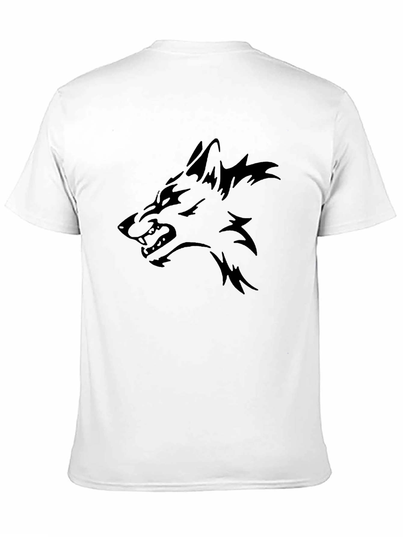 Mens Black Wolf Graphic Tee