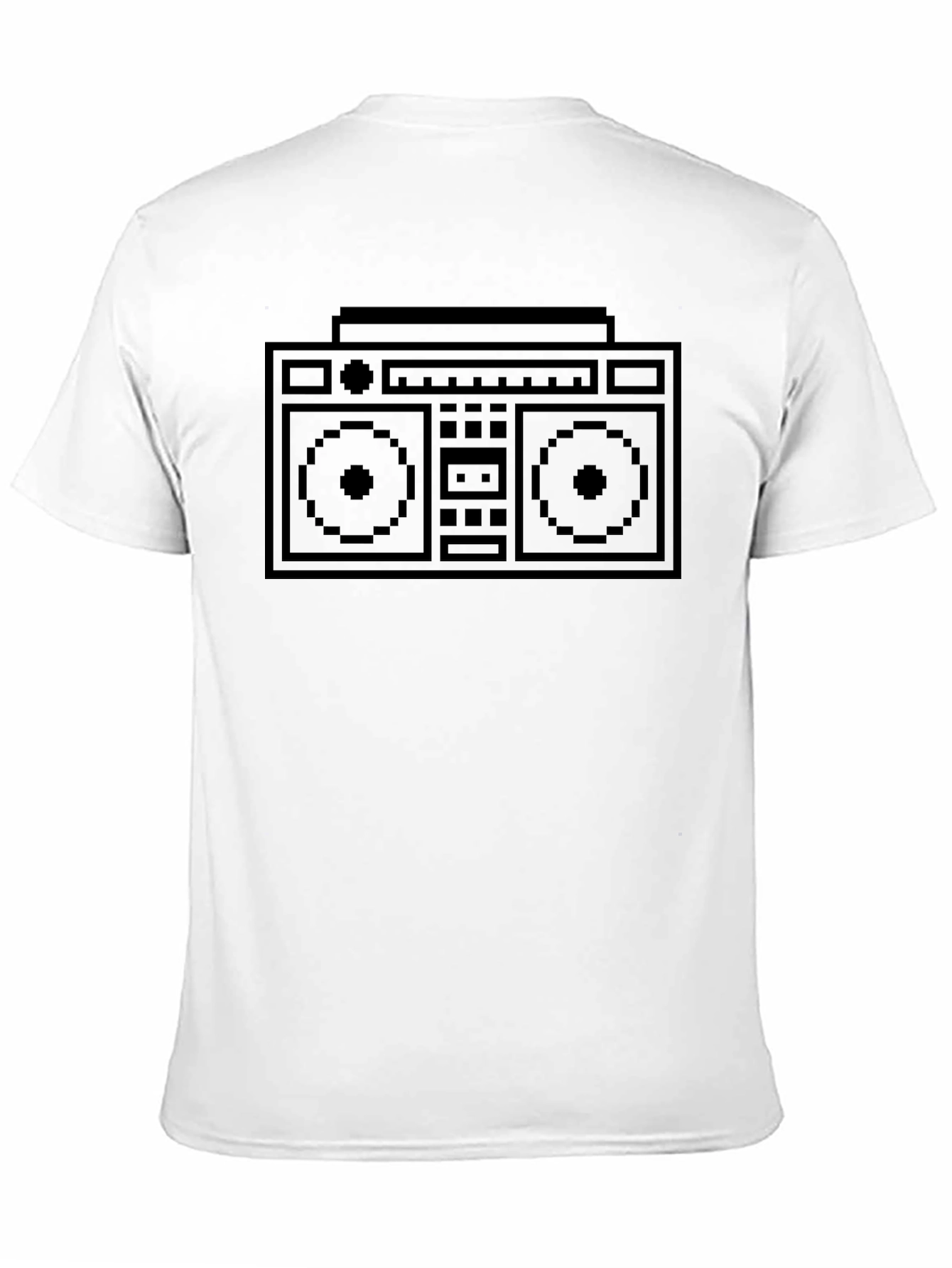 Retro Pixel Boombox T-Shirt - Black