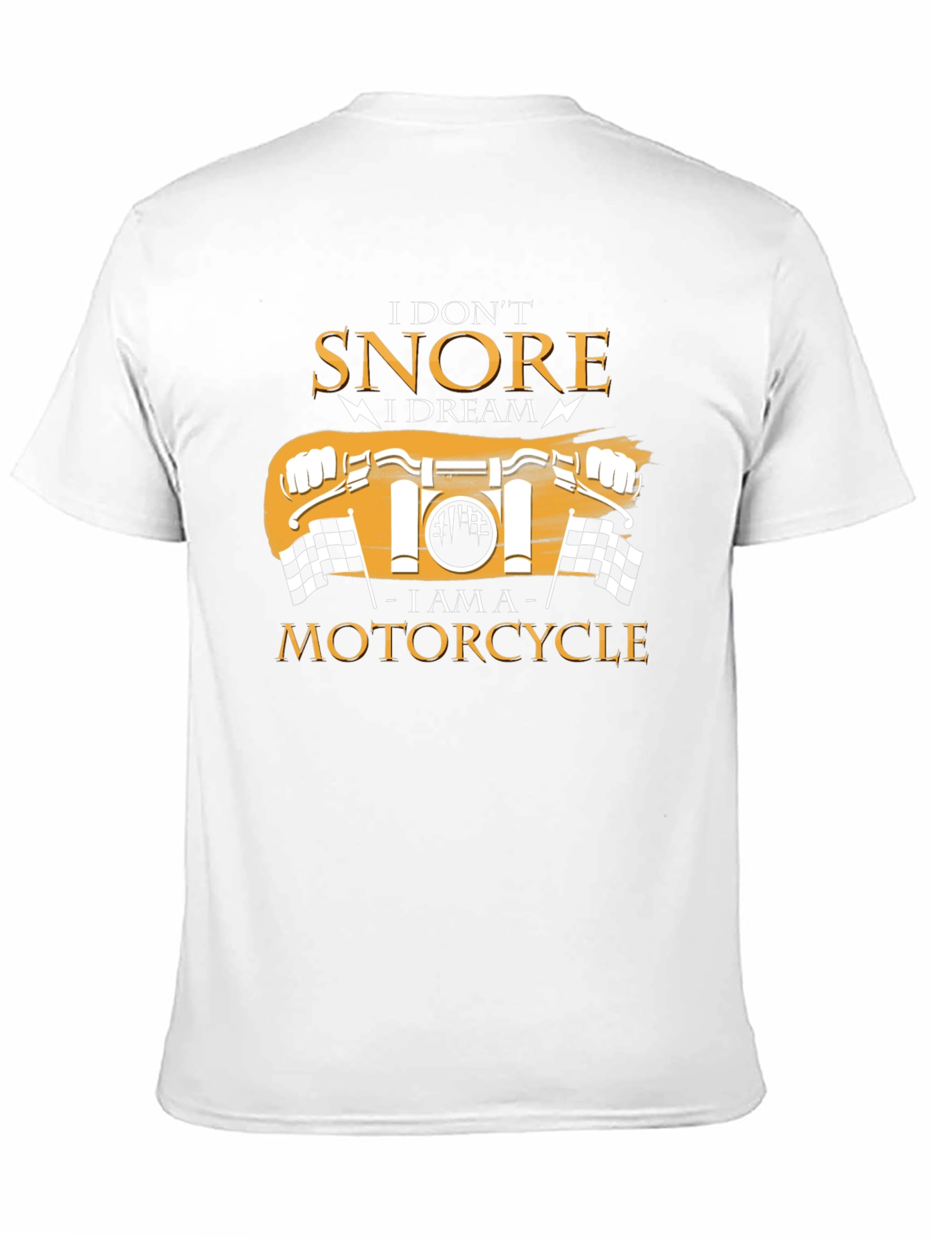 I Dont Snore Motorcycle Graphic Black T-Shirt