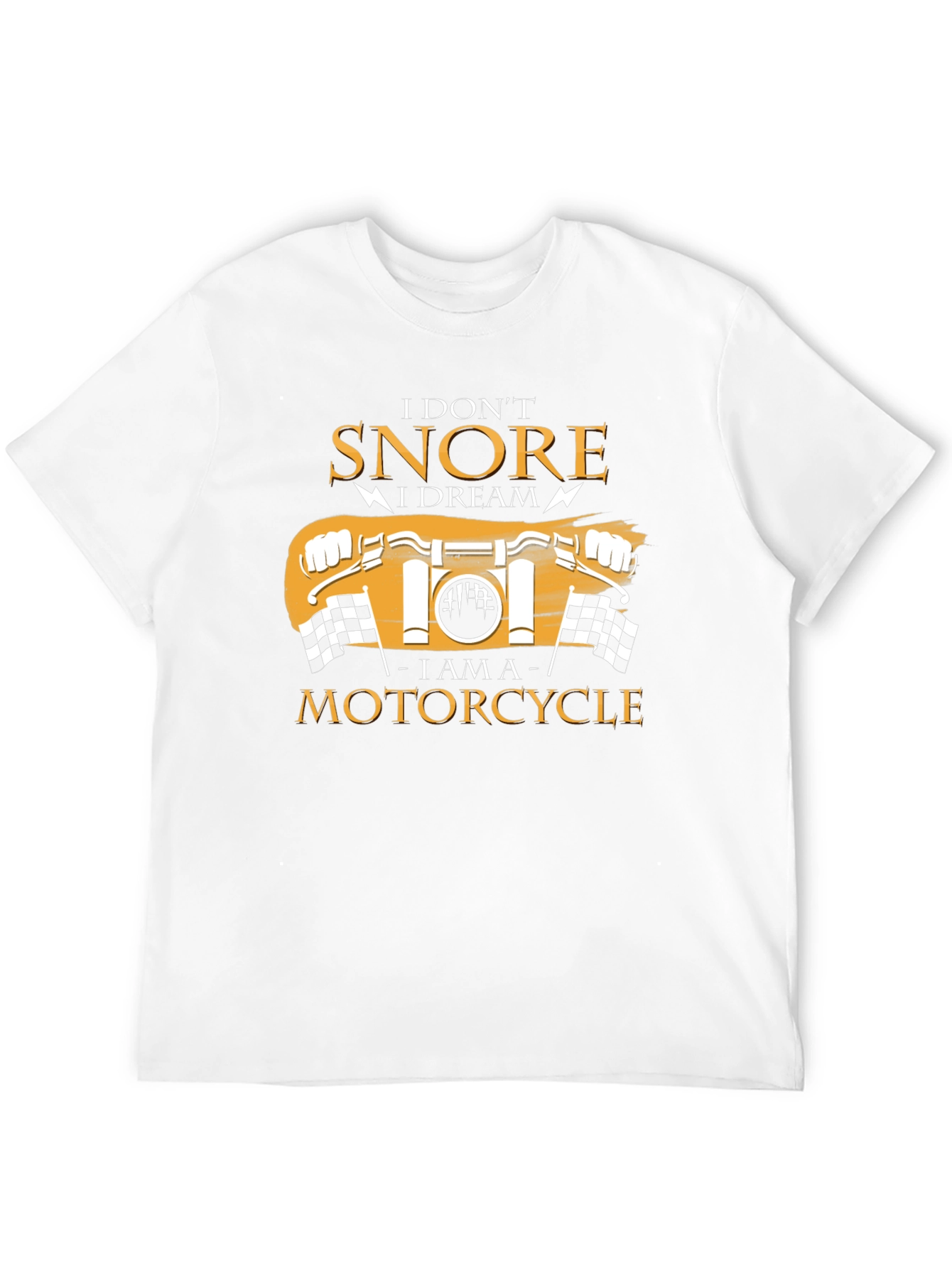 I Dont Snore Motorcycle Graphic Black T-Shirt