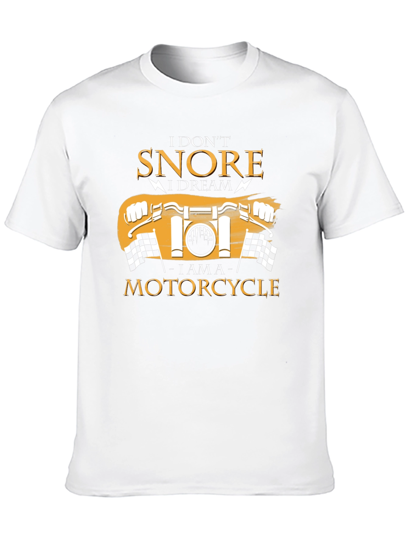 I Dont Snore Motorcycle Graphic Black T-Shirt