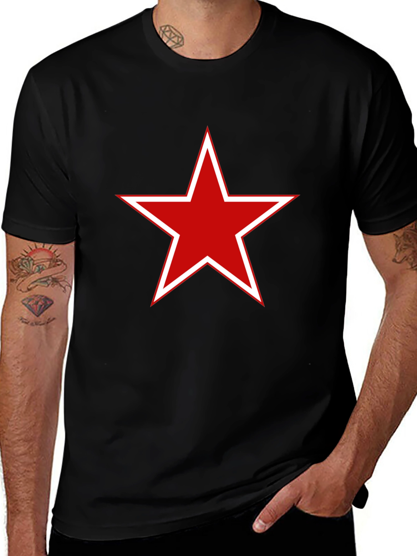 Red Star Graphic Tee - Stylish Casual Comfort
