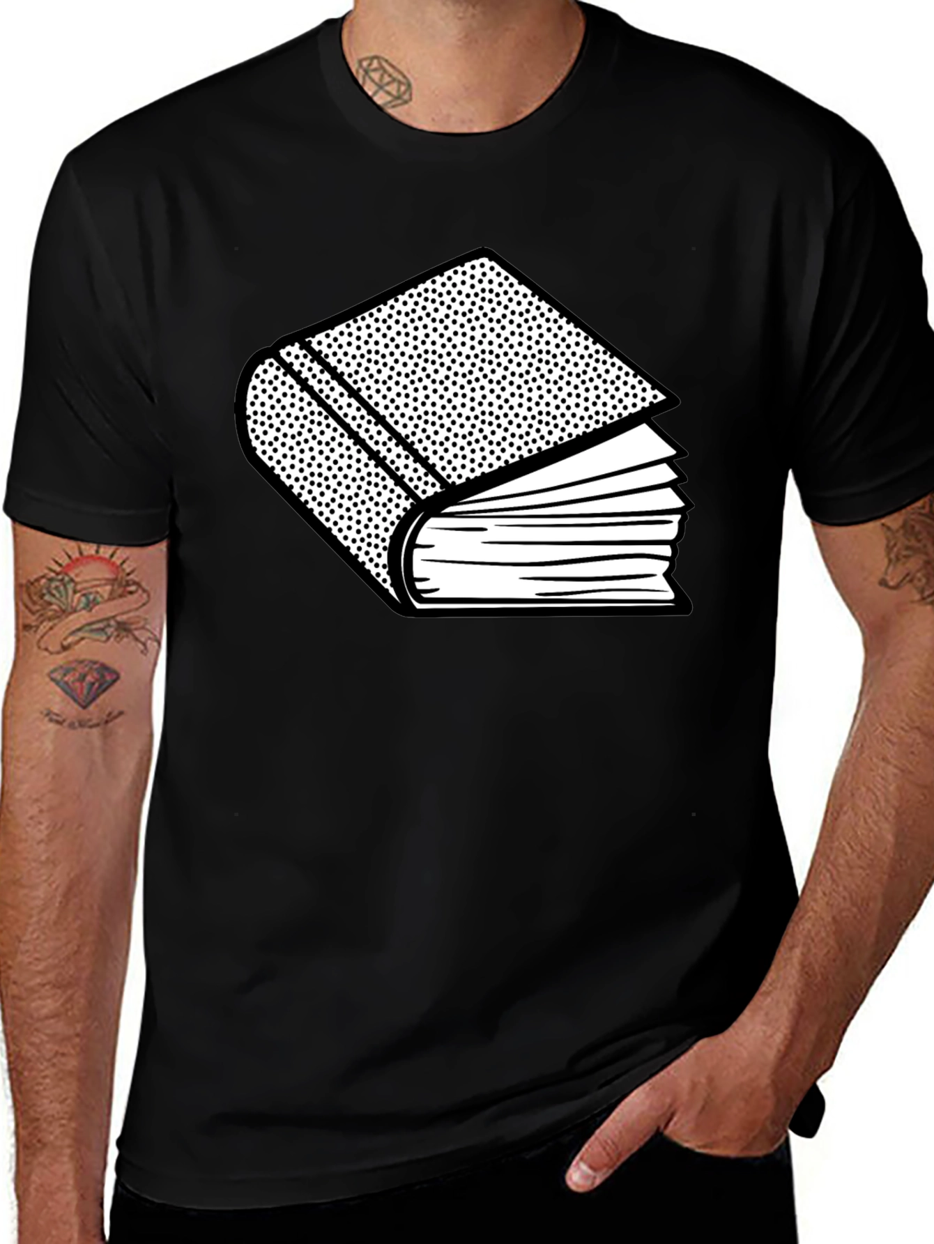 Book Graphic Black T-Shirt - Read in Style!