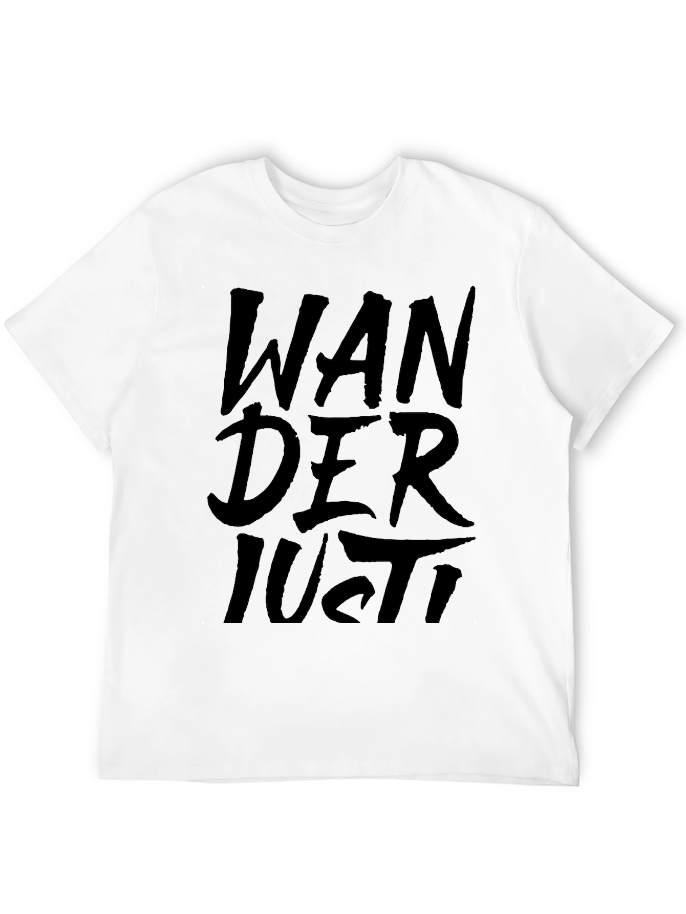 Wanderlust Black Graphic T-Shirt