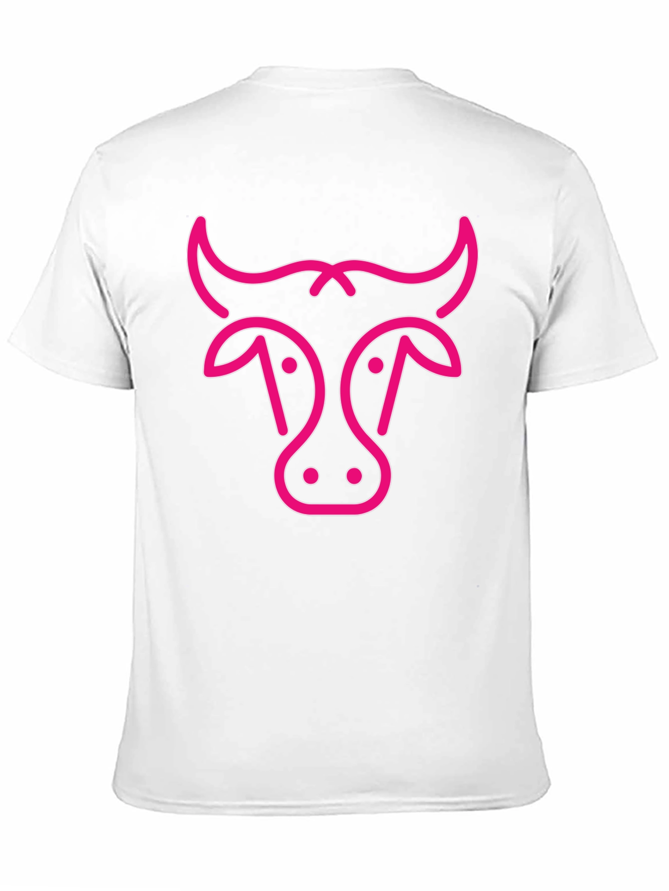 Black T-Shirt with Pink Cow Graphic