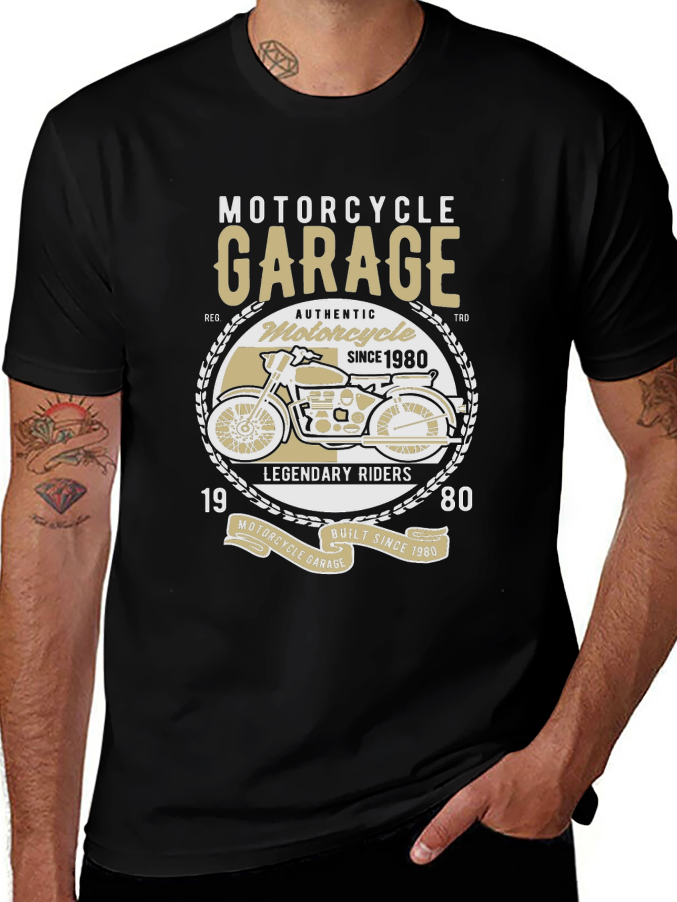 Motorcycle Garage T-Shirt - Legendary Riders Tee