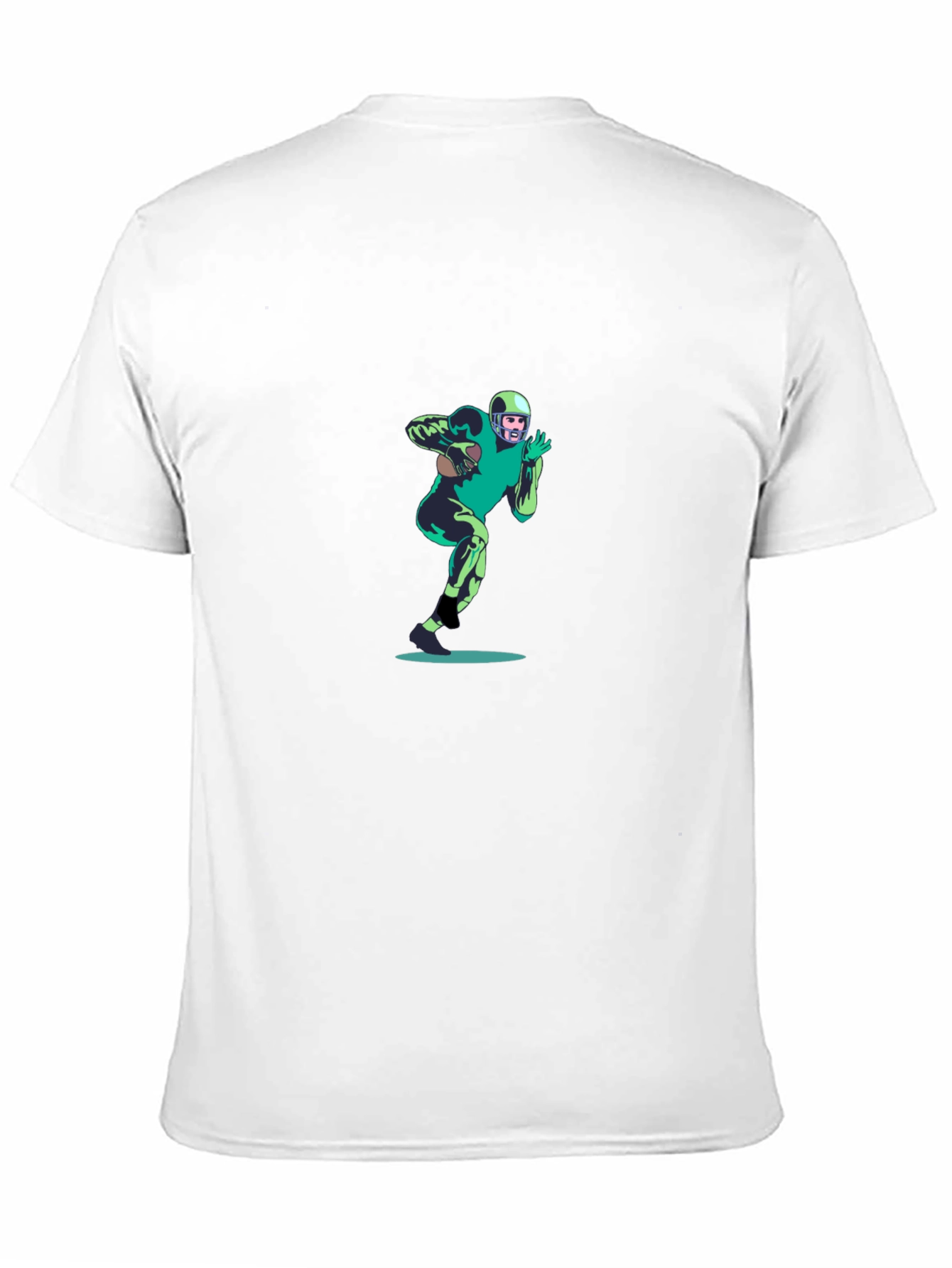 Football Player Graphic Black T-Shirt