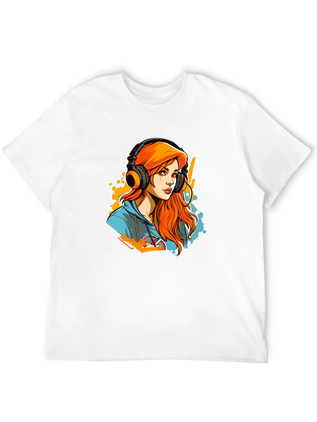 Gamer Girl T-Shirt - Headphone Art Design