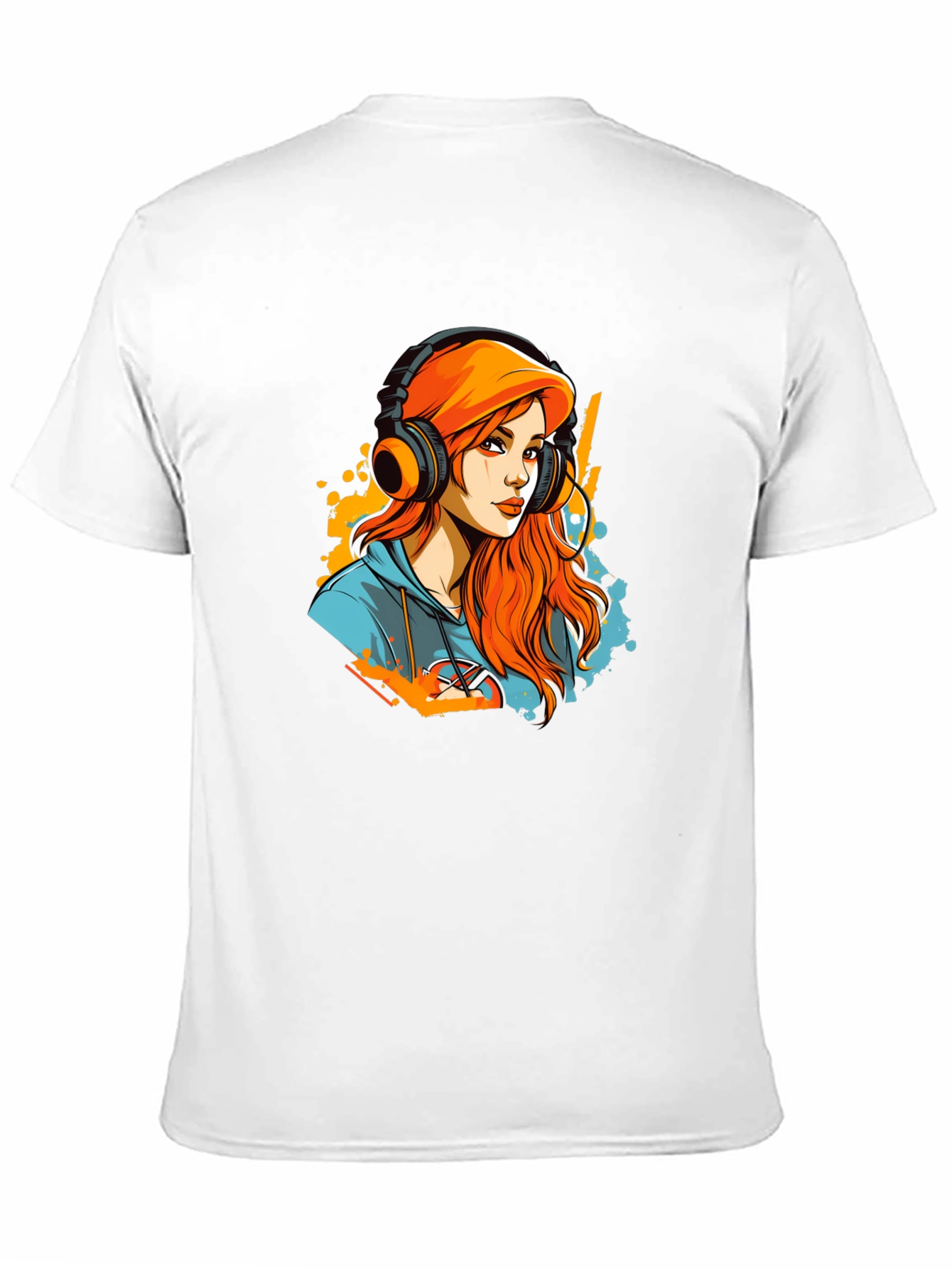 Gamer Girl T-Shirt - Headphone Art Design