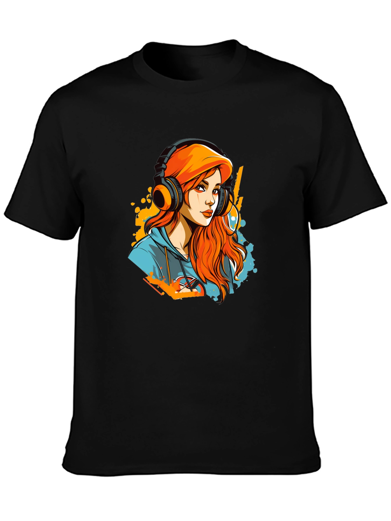 Gamer Girl T-Shirt - Headphone Art Design