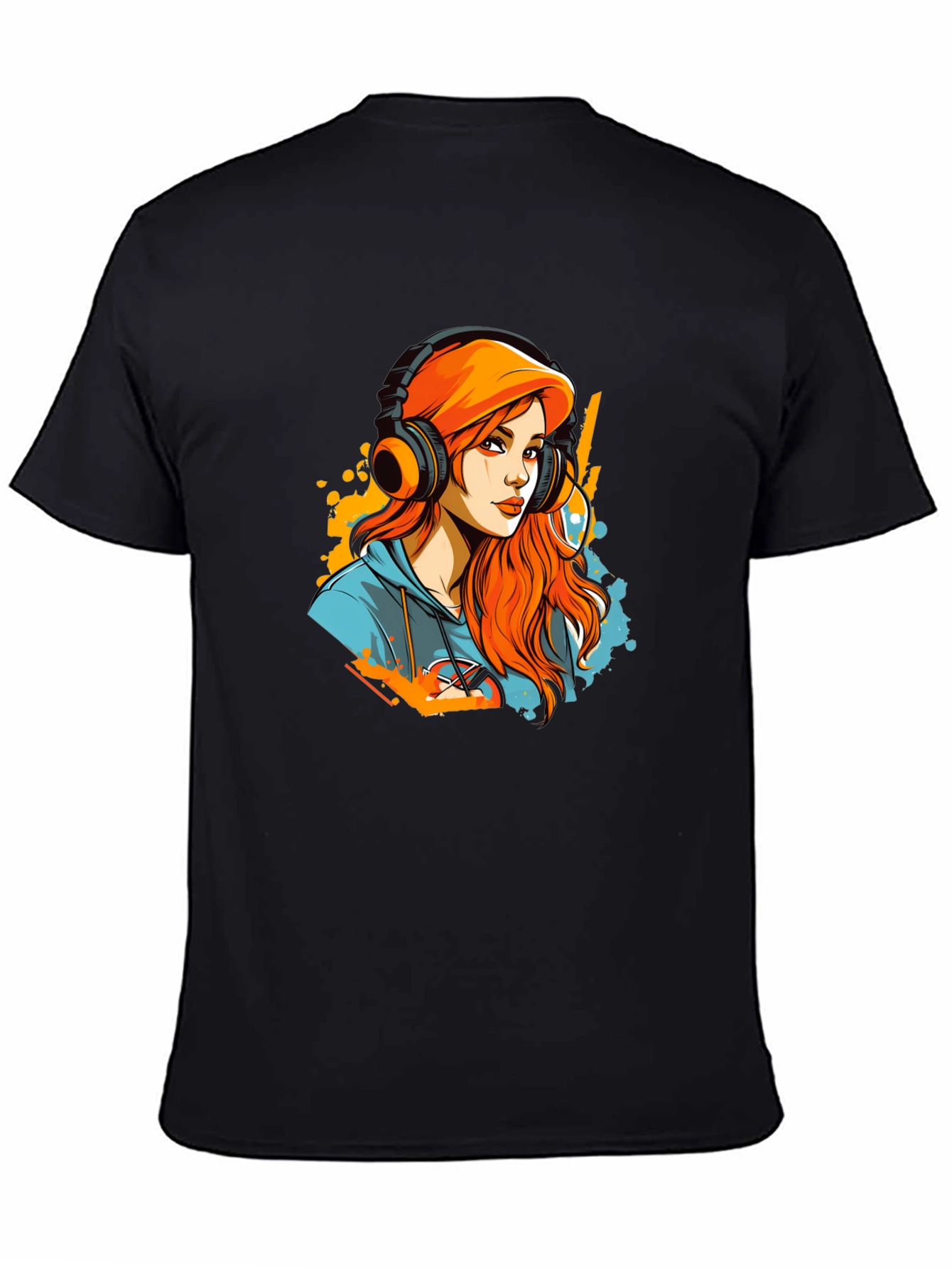 Gamer Girl T-Shirt - Headphone Art Design