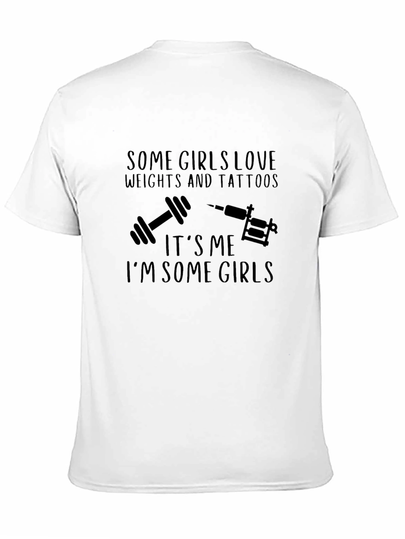 Some Girls Love Weights & Tattoos Black Graphic Tee