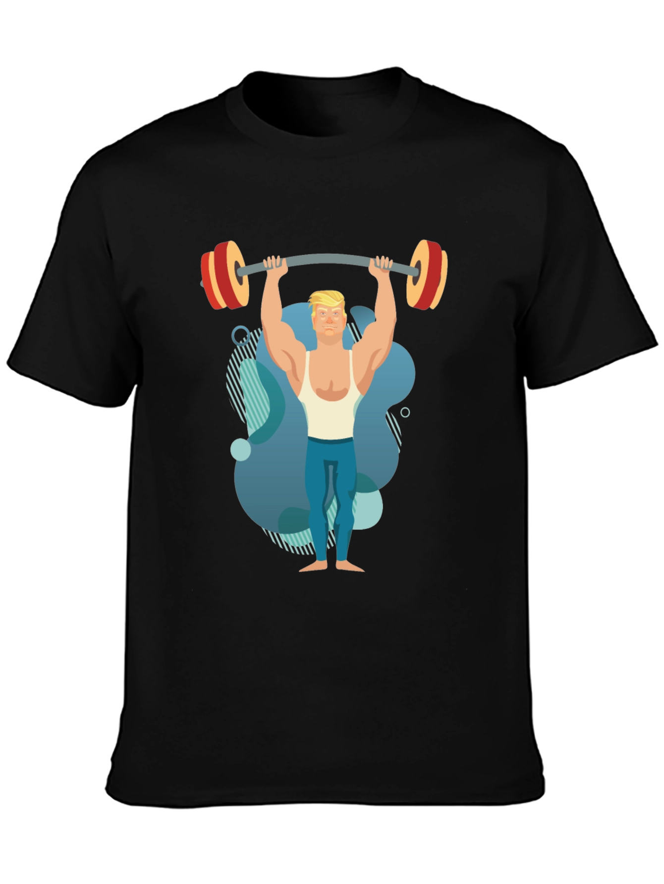 Weightlifter Graphic Tee - Black Cotton Shirt