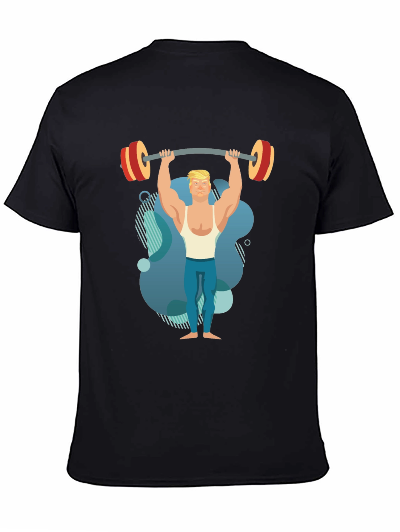 Weightlifter Graphic Tee - Black Cotton Shirt