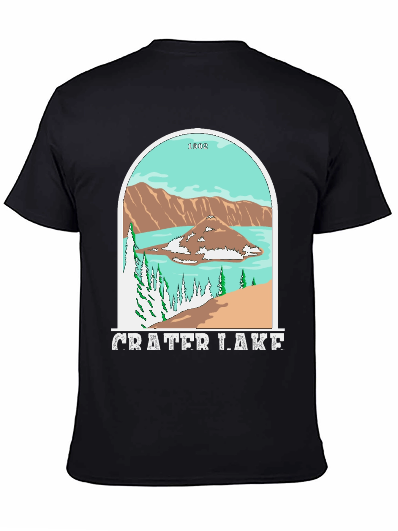 Crater Lake Black Graphic Tee