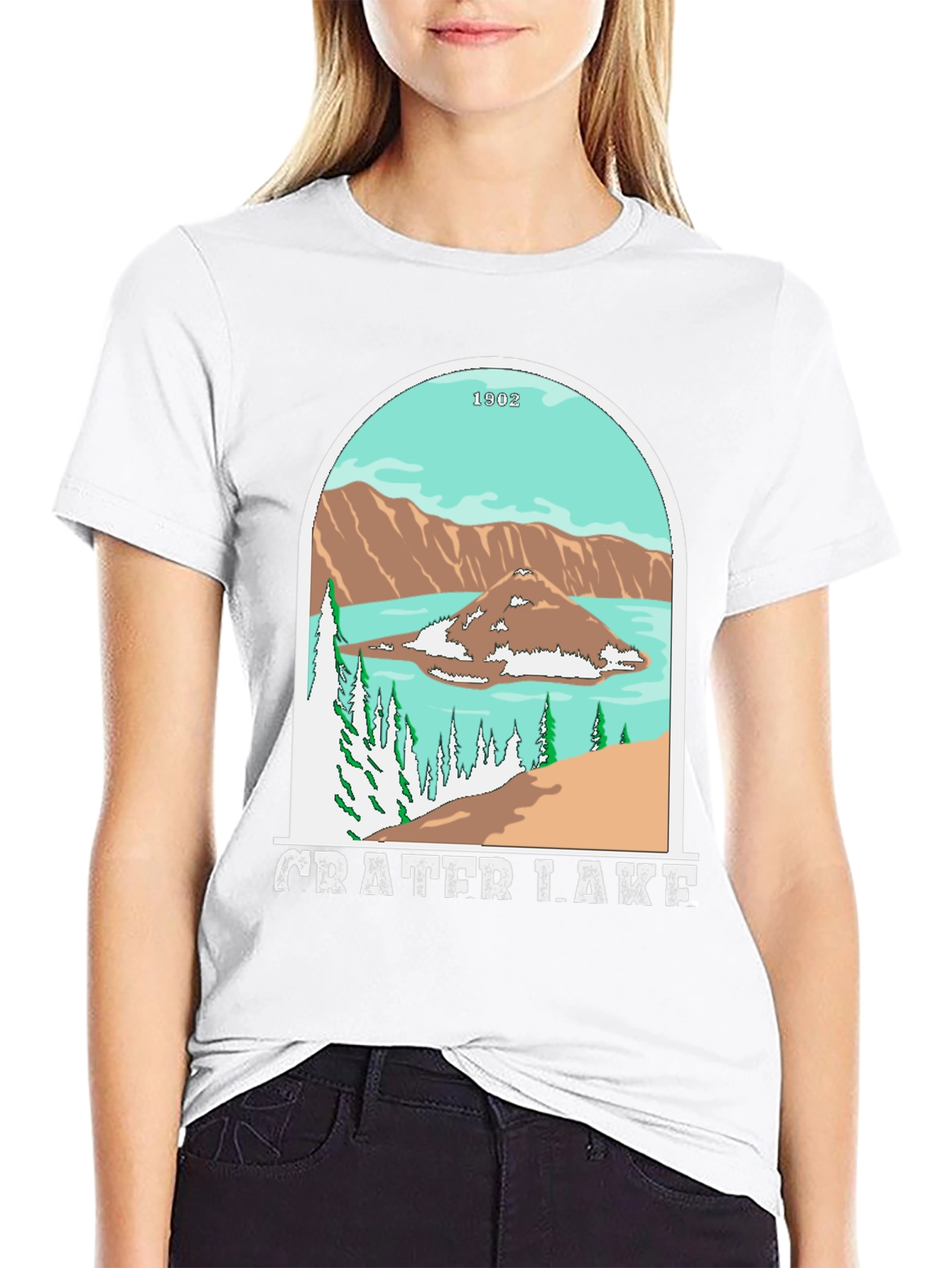 Crater Lake Black Graphic Tee