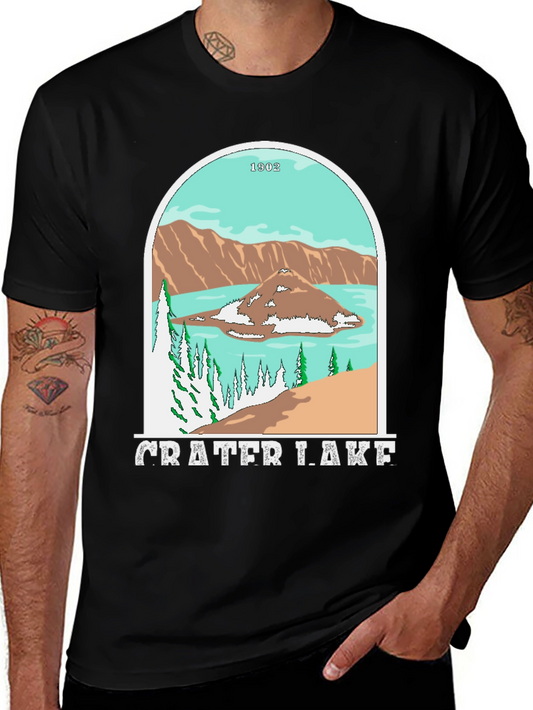 Crater Lake Black Graphic Tee