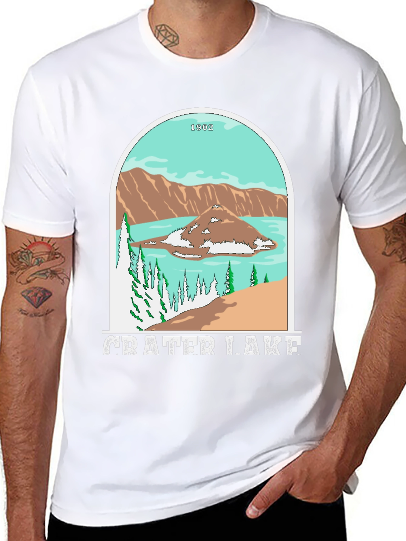 Crater Lake Black Graphic Tee