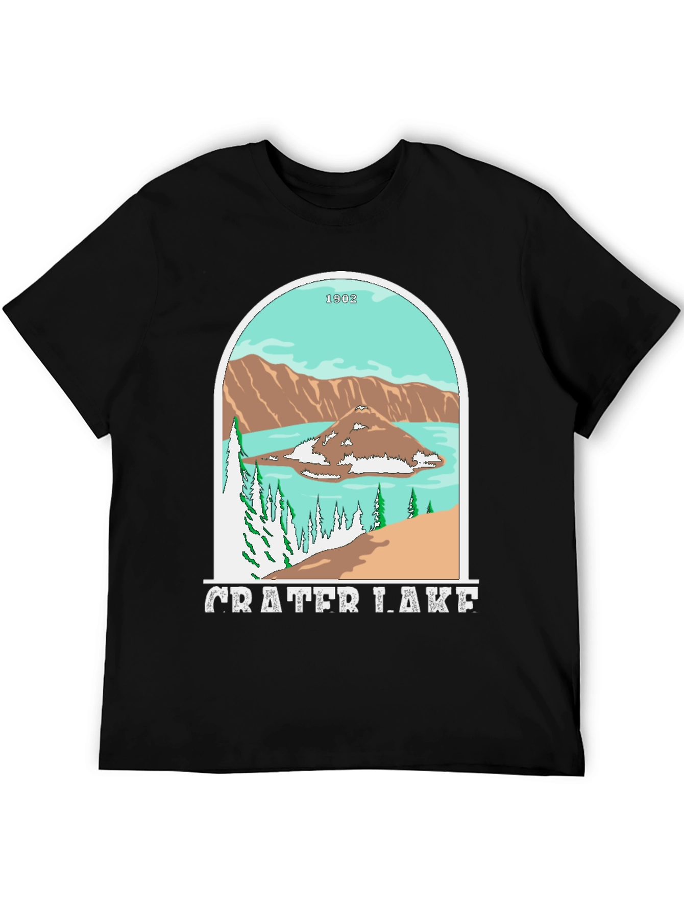 Crater Lake Black Graphic Tee