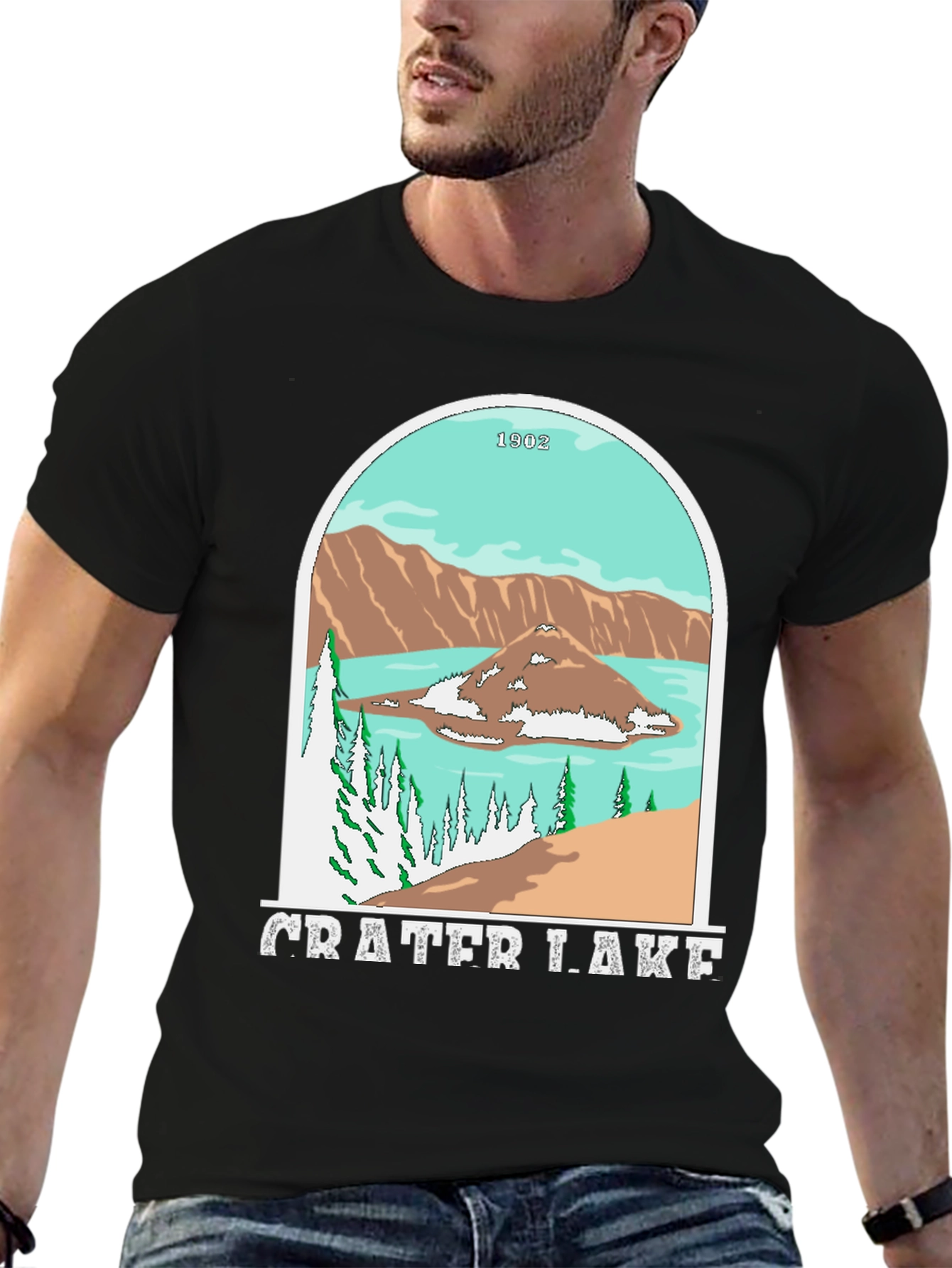Crater Lake Black Graphic Tee