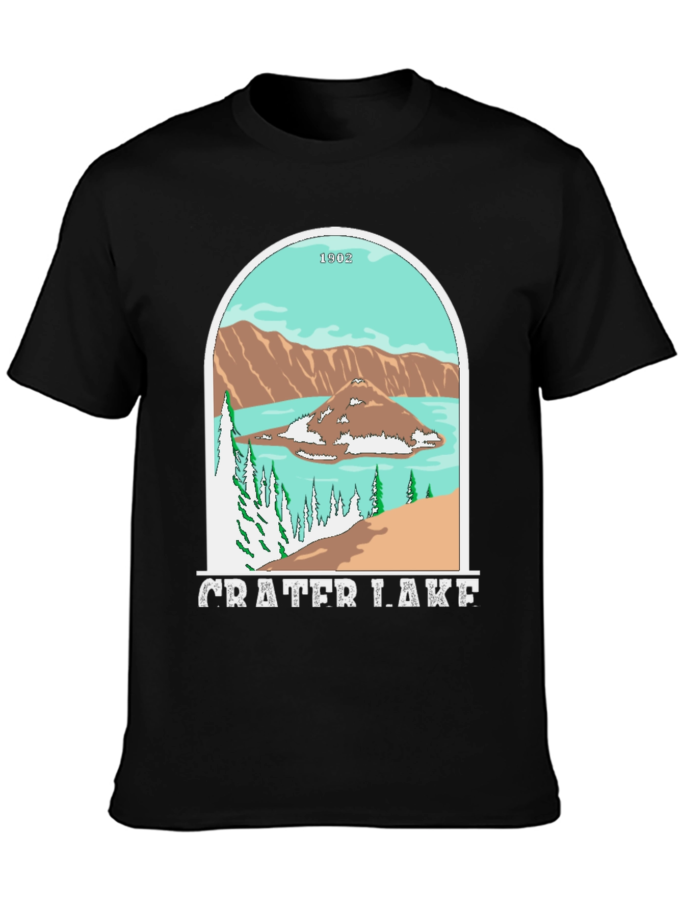 Crater Lake Black Graphic Tee