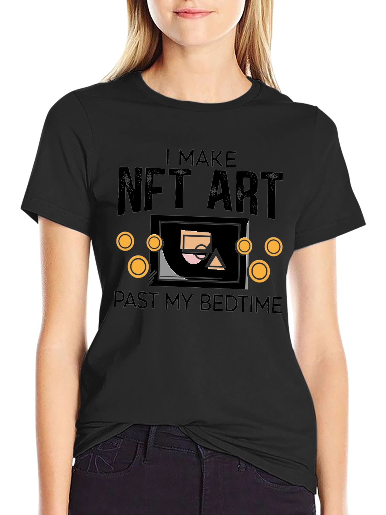 I Make NFT Art Black T-Shirt