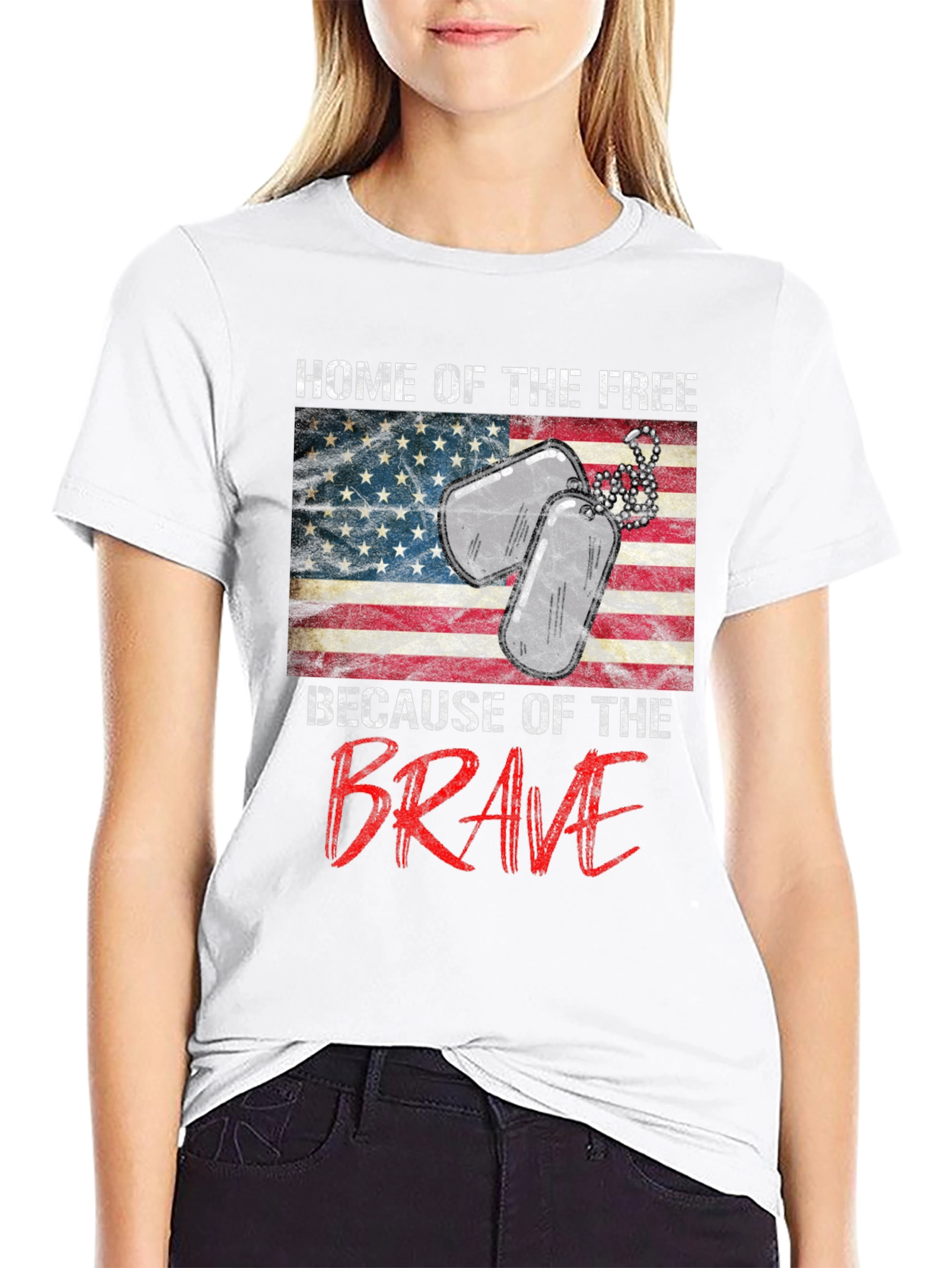 Home of the Free Patriotic Graphic Tee