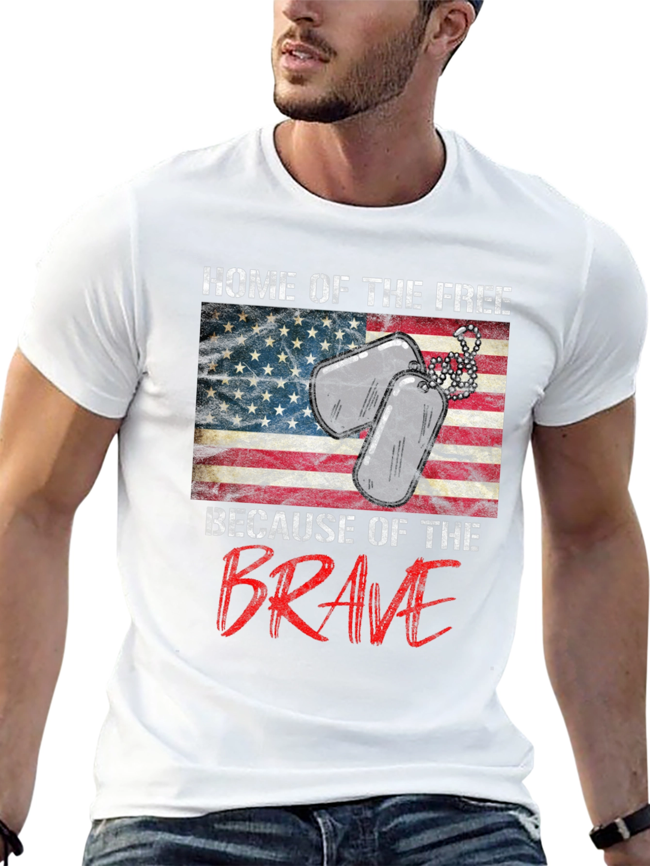 Home of the Free Patriotic Graphic Tee