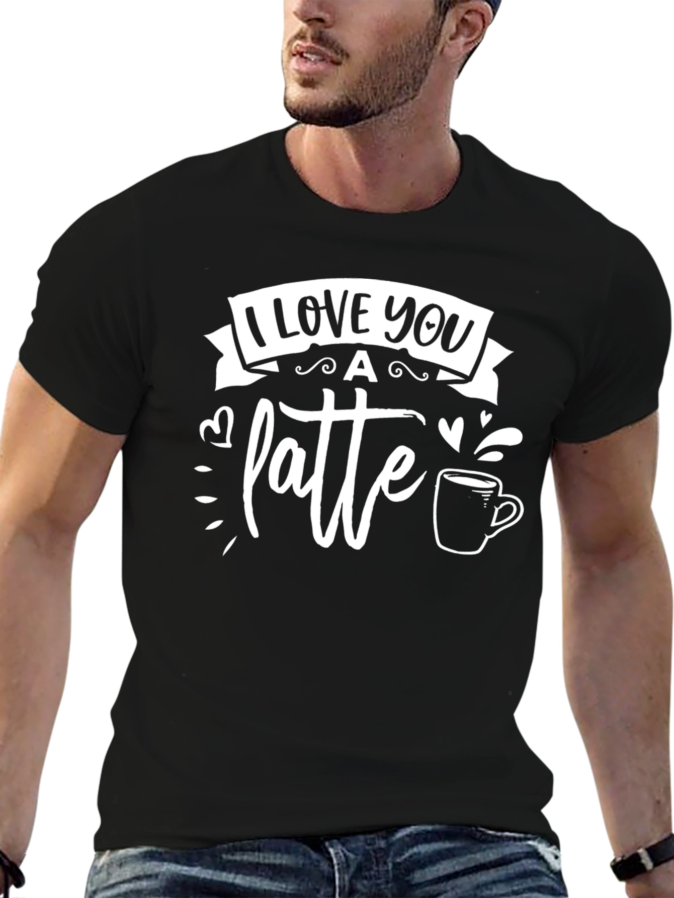 I Love You A Latte Black T-Shirt