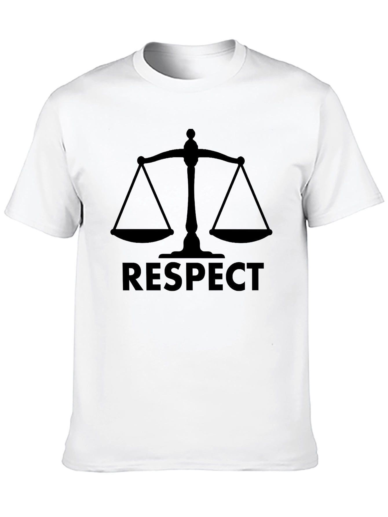 Respect Graphic T-Shirt - Scales of Justice Design