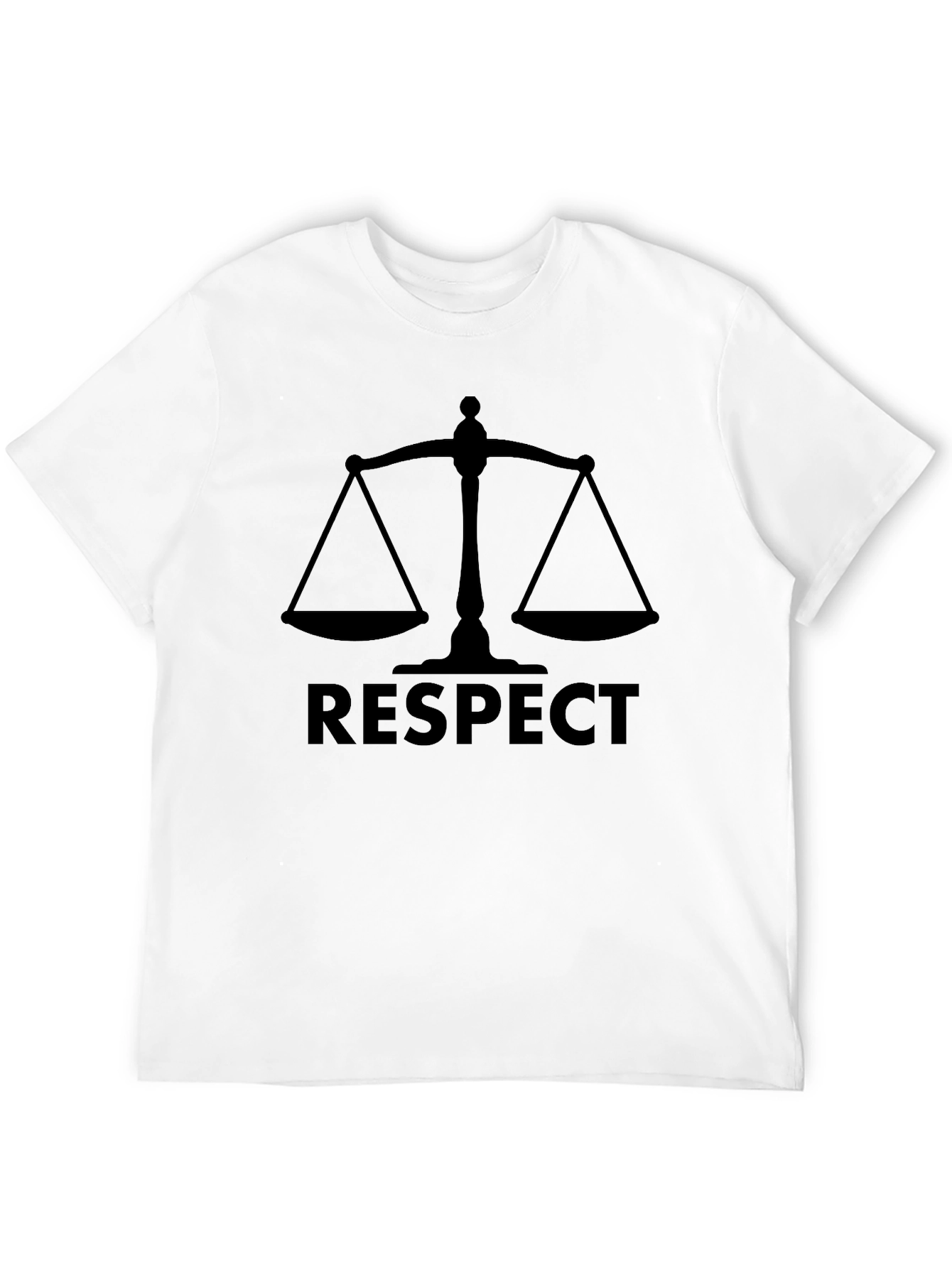 Respect Graphic T-Shirt - Scales of Justice Design